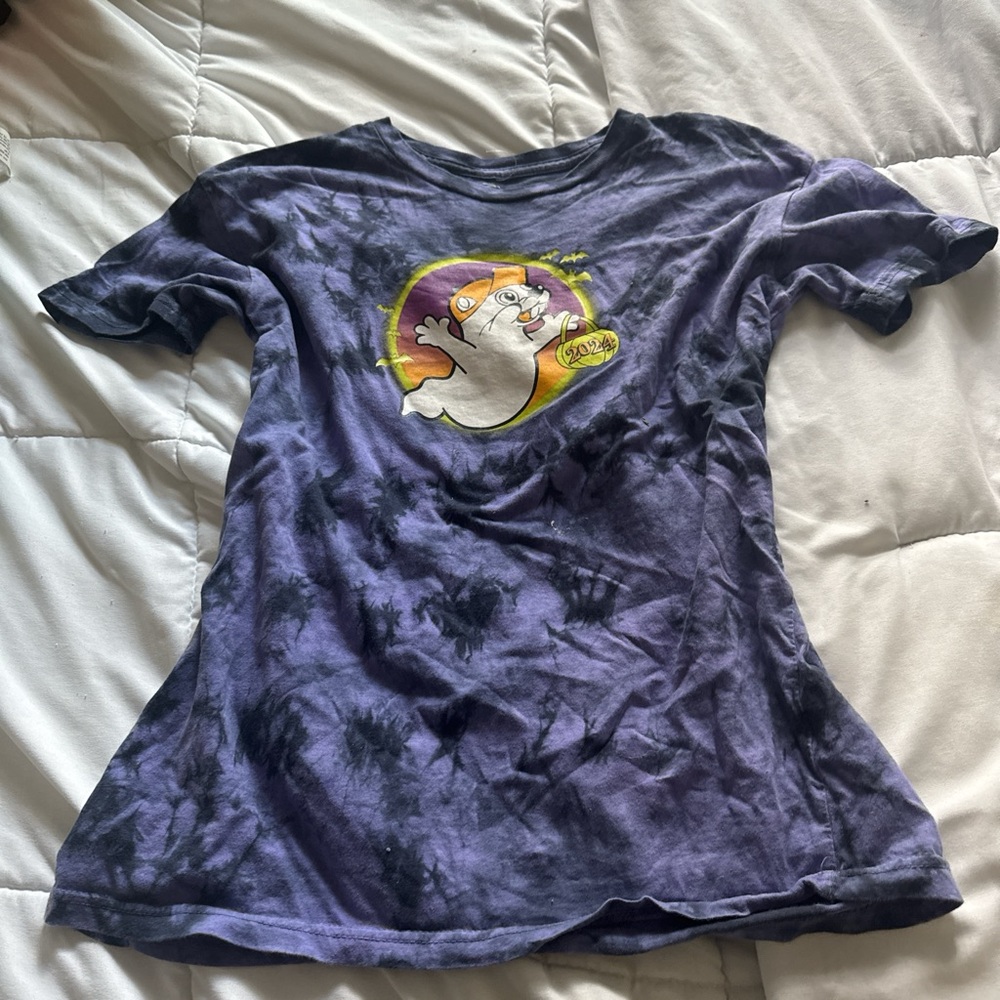 Purple Tie-Dye Ghost Tee